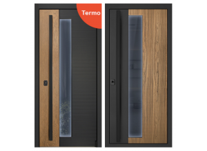 Стальная дверь "Century" с окном (терморазрыв). Заказная модель.