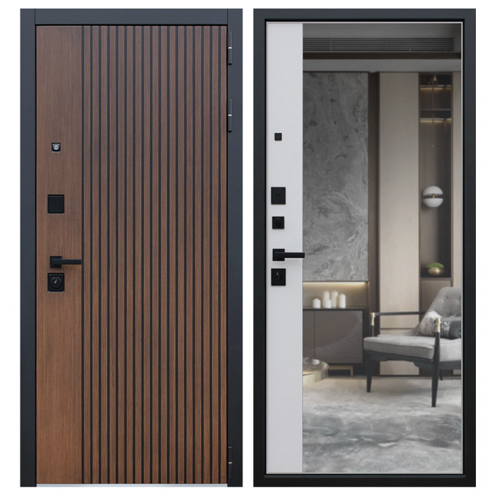 АСД-Стальная дверь Velvet с зеркалом