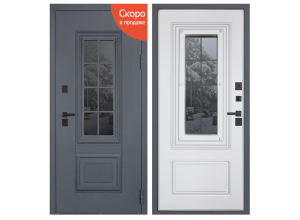 Стальная дверь Арктика с окном (терморазрыв 3к)