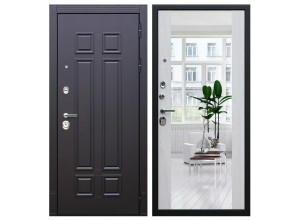 Стальная дверь "Виват" с зеркалом. Заказная модель.