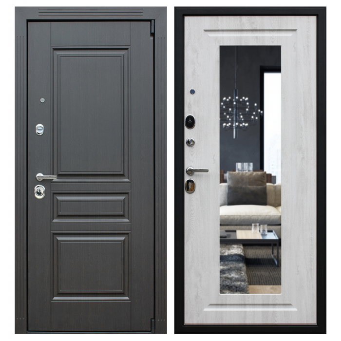 АСД-Стальная дверь Гермес NEW (Нью) с зеркалом Elit