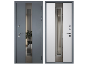 Стальная дверь "Император" с окном (терморазрыв 3к). Заказная модель.