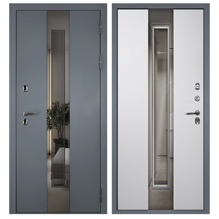 Стальная дверь "Император" с окном (терморазрыв 3к). Заказная модель.