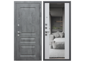 Стальная дверь "Лира" с зеркалом