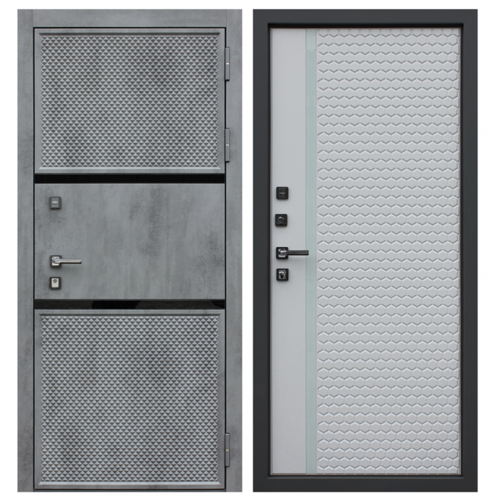 Стальная дверь "Мегаполис". Заказная модель.