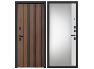 Стальная дверь "Фаворит" с матовым зеркалом. Заказная модель.