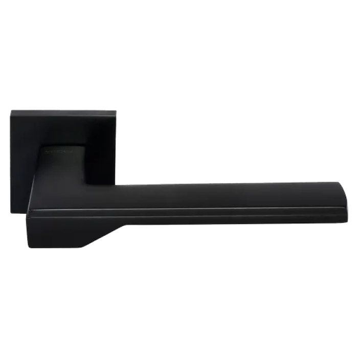 PIERRES, ручка дверная на квадратной накладке MH-49-S6 BL, цвет - черный