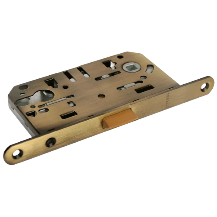 1885P AB, защелка бесшумная под цилиндр, цвет - бронза