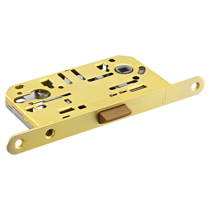 Защелка бесшумная под цилиндр, 1885P MSG,  цвет - мат. сатинированное золото