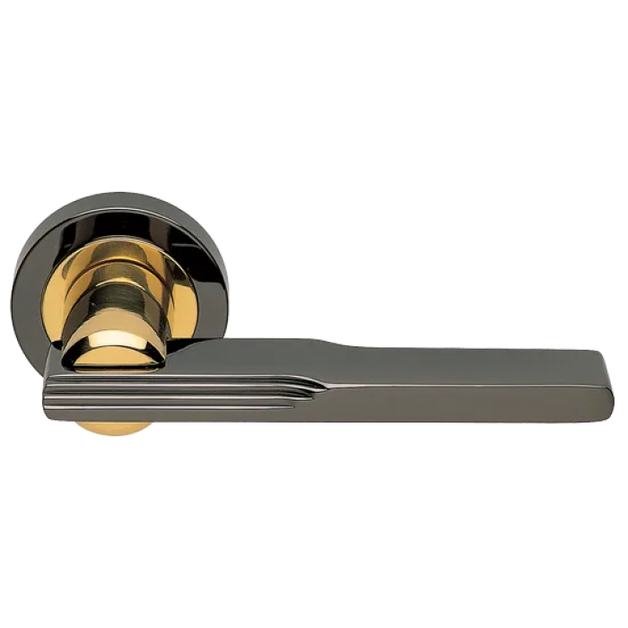 VERONICA R2 NNO, ручка дверная, цвет - черный хром/золото