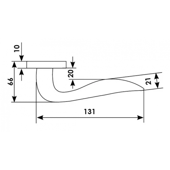 LEON R2 OSA, ручка дверная, цвет -  матовое золото
