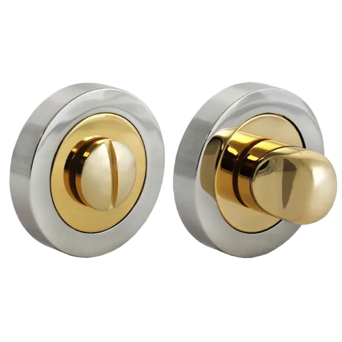 LUX-WC-R2 COT, завертка сантехническая, цвет - глянцевый хром/золото