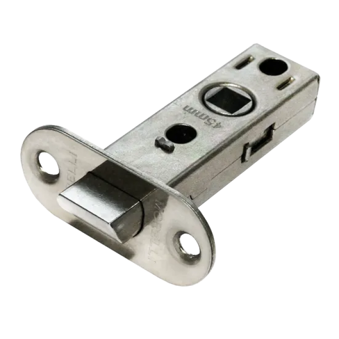 OL6-45 SN, защелка межкомнатная, скругленная планка, цвет - никель матовый