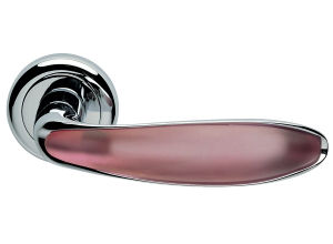MURANO R4 CRO/ROSA, ручка дверная, цвет - хром/кварц