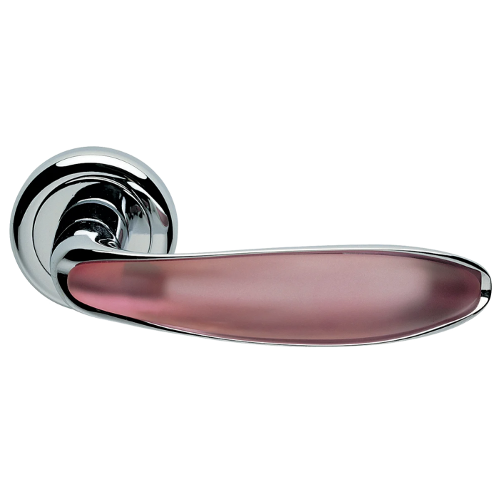 MURANO R4 CRO/ROSA, ручка дверная, цвет - хром/кварц