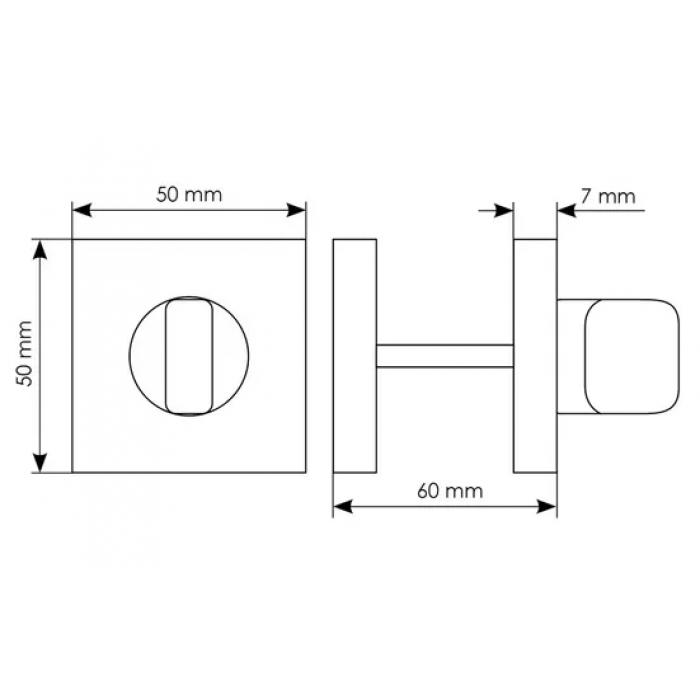 LUX-WC S5 BIA, завертка сантехническая, цвет - белый