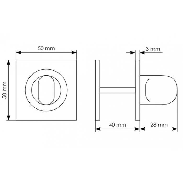 LUX-WC-S OTL, завертка сантехническая, цвет - золото
