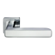 FLEX, ручка дверная на квадратной накладке MH-44 SC/W-S55, цвет - матовый хром/белый
