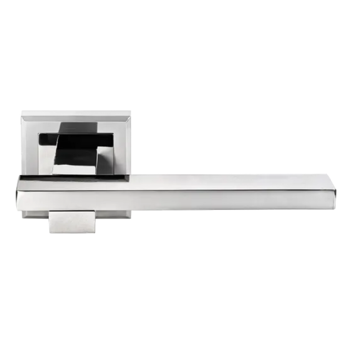 SHAPE, ручка дверная MH-38 SC/CP-S, на квадратной накладке, цвет - мат.хром/хром