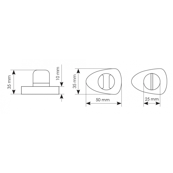 LUX-WC-UN BIA, завертка сантехническая, цвет - белый