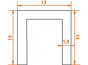 TRACK-B 10x10x10 1M, нижняя направляющая