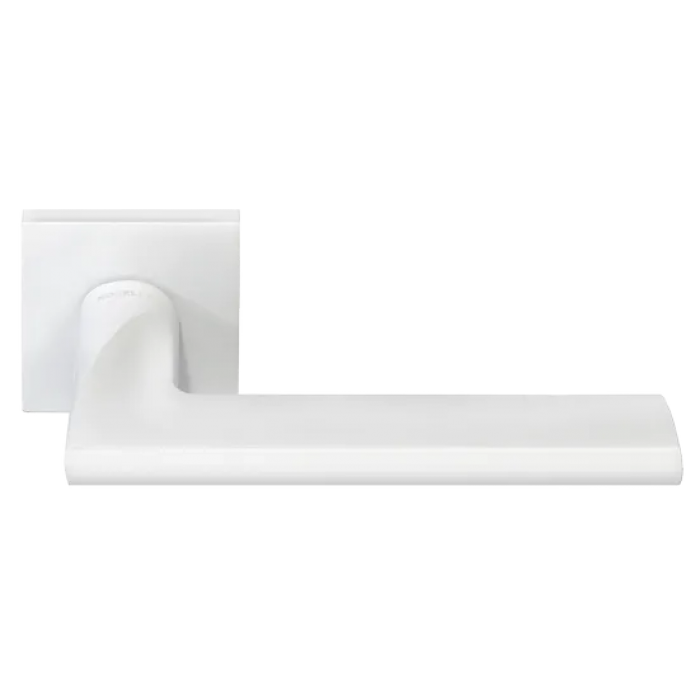 KAFFEE, ручка дверная на квадратной накладке MH-50-S6 W, цвет - белый