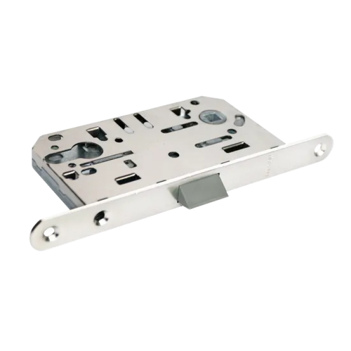 1885P SC, защелка бесшумная под цилиндр, цвет - матовый хром