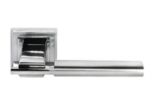 УПОЕНИЕ, ручка дверная MH-13 SC/CP-S, на квадратной накладке, цвет - мат.хром/хром