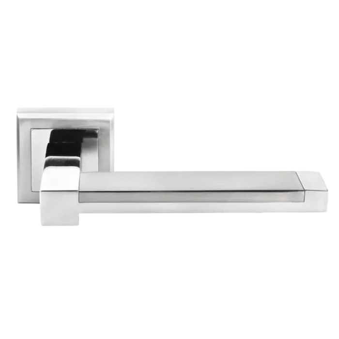 SANIBEL, ручка дверная MH-39 SC/CP-S, на квадратной накладке, цвет - мат.хром/хром