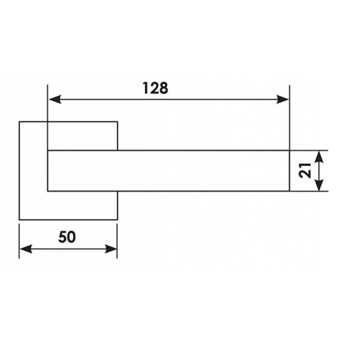 HORIZONT S5 NIS, ручка дверная, цвет -  матовый никель