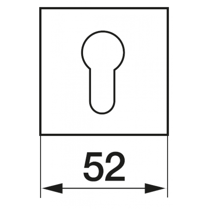 LUX-KH-R1 SSB, накладка под евроцилиндр, цвет -матовый хром