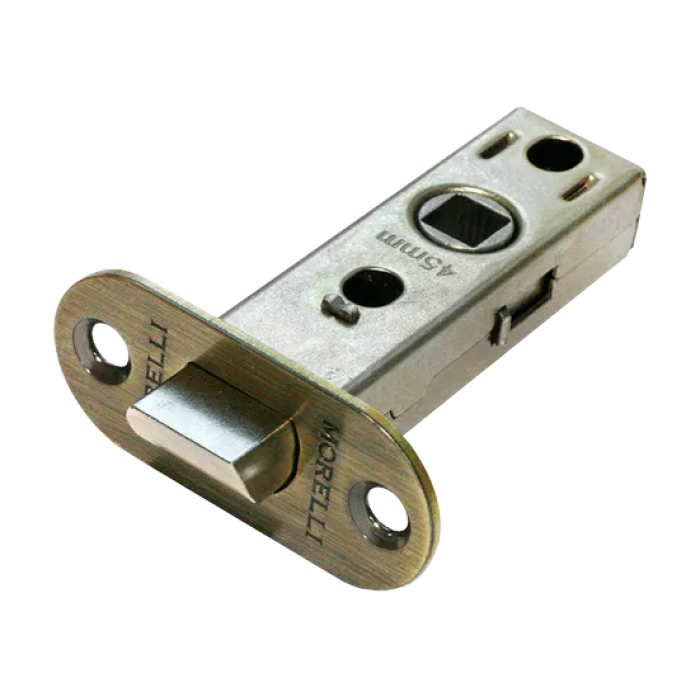 OL6-45 AB, защелка межкомнатная, скругленная планка, цвет - античная бронза