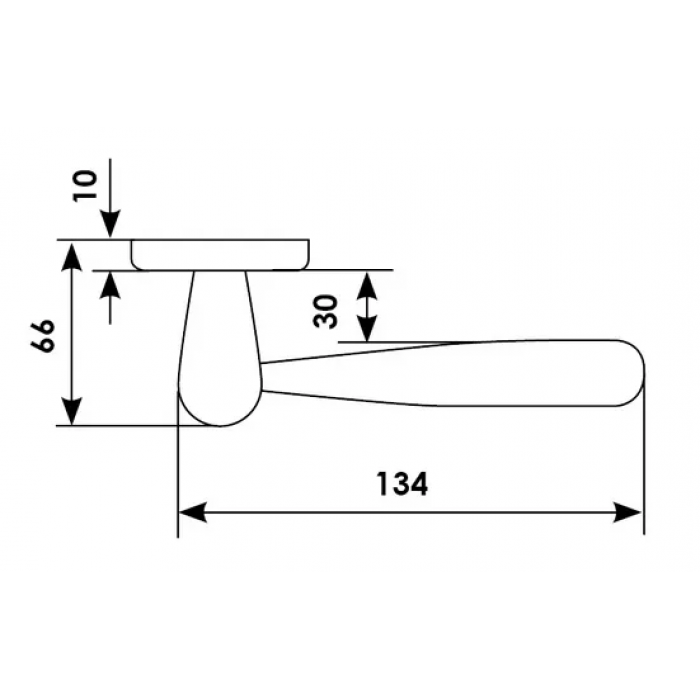 PINOKKIO R4 NIS, ручка дверная, цвет - матовый никель