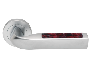 MATRIX-2 R2 CSA/NERO, ручка дверная, цвет -  матовый хром/черный