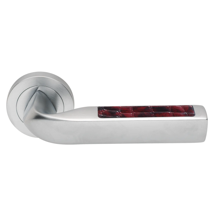 MATRIX-2 R2 CSA/CROCODILE, ручка дверная, цвет -  матовый хром/принт крокодила