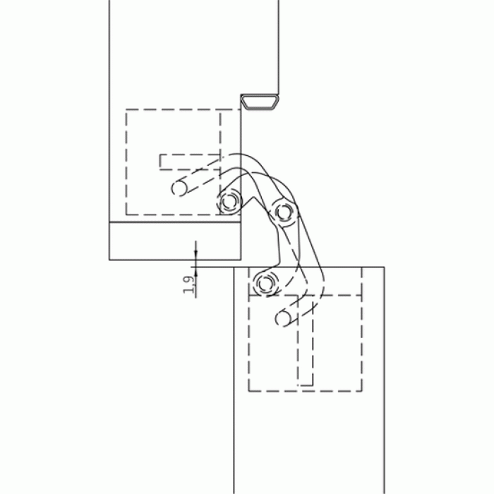 HH-3 B, скрытая петля, цвет - черный