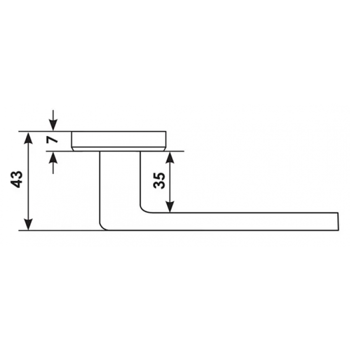 HORIZONT S5 NIS, ручка дверная, цвет -  матовый никель