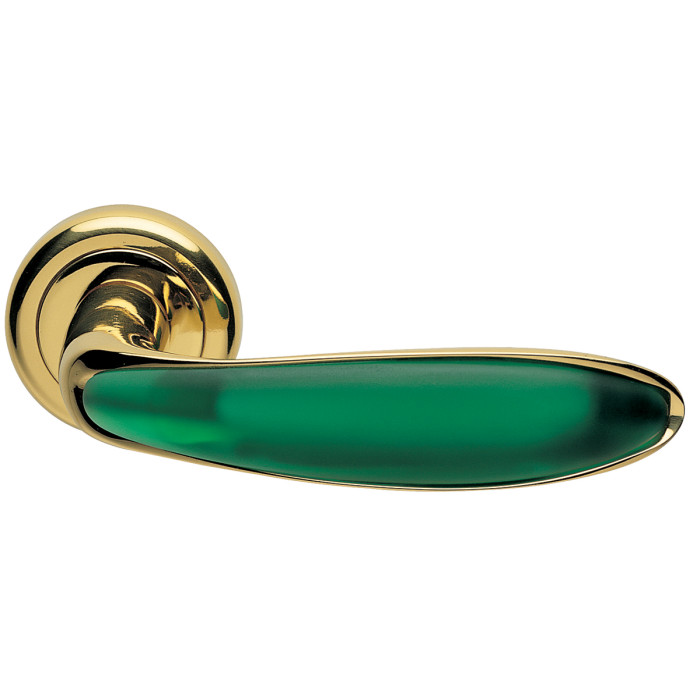 MURANO R4 OTL/VERDE, ручка дверная, цвет -  золото/нефрит