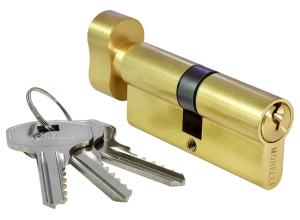 70CK PG, ключевой цилиндр с заверткой (70 мм), цвет - золото