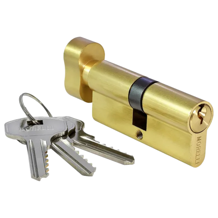 70CK PG, ключевой цилиндр с заверткой (70 мм), цвет - золото