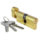 70CK PG, ключевой цилиндр с заверткой (70 мм), цвет - золото