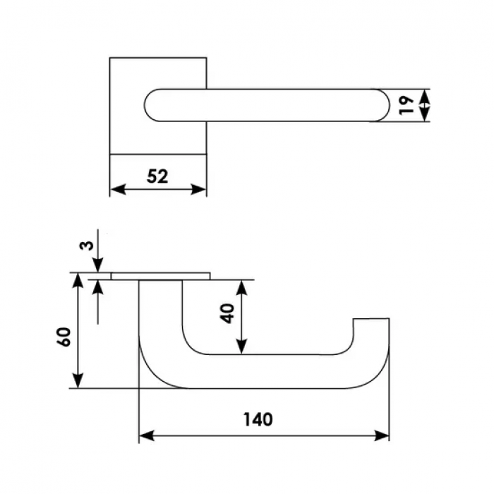 SOYUZ-APOLLO S1 SSB, ручка дверная, цвет -  хром