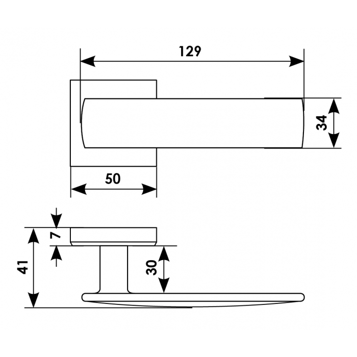 SPACE S5 NERO, ручка дверная, цвет - черный
