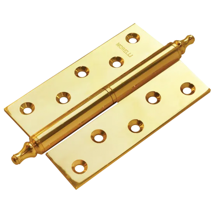 MB 120X80X3.5 PG R C, петля латунная с коронкой правая, цвет - золото