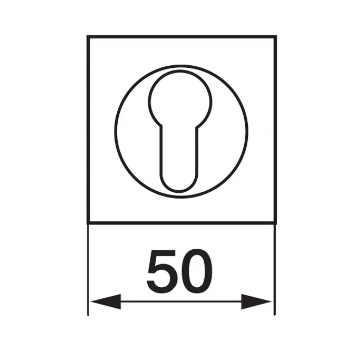 LUX-KH-S2 NIS/NIK, накладка на евроцилиндр, цвет - матовый никель/никель