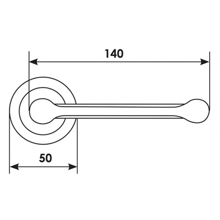 RAIN R1 OTL, ручка дверная, цвет -  золото