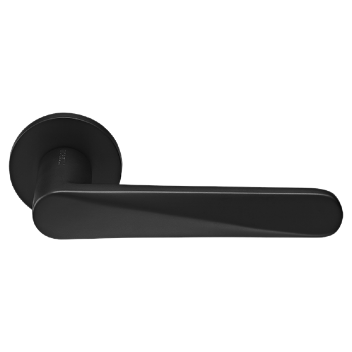 CAYAN - ручка дверная  на круглой розетке 6 мм, MH-58-R6 BL,  цвет - чёрный