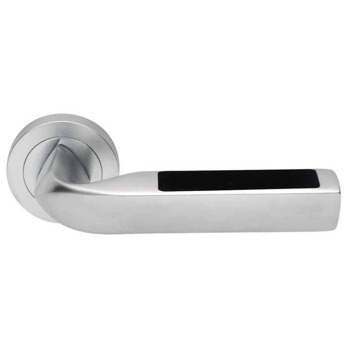 MATRIX-2 R2 CSA/NERO, ручка дверная, цвет -  матовый хром/черный