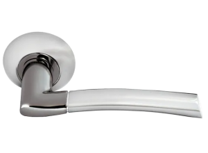 ПИЗА, ручка дверная MH-06 SN/BN, цвет - бел. никель/черн. никель