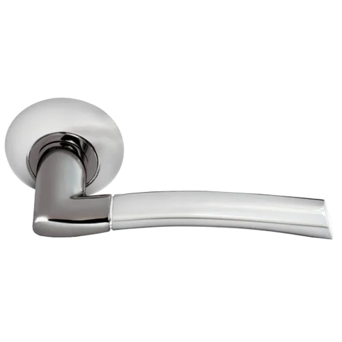 ПИЗА, ручка дверная MH-06 SN/BN, цвет - бел. никель/черн. никель